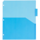 JAM Paper - Intercalaires en plastique à 5 onglets avec pochettes doubles - 9 3/4 x 11 1/2 po - Assortiment - 6 Ensembles/paquet - 5 Onglets/ensemble-Quantité : 6 paquets de 5 séparateurs