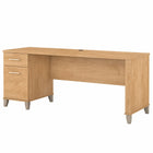 Bush Furniture - Bureau 72 po avec tiroirs Somerset - Érable croix-La surface de travail spacieuse 60" L offre amplement d’espace pour étaler votre ordinateur et vos documents