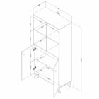 South Shore - Helsy Bibliothèque avec portes - Orme naturel-Scandinave