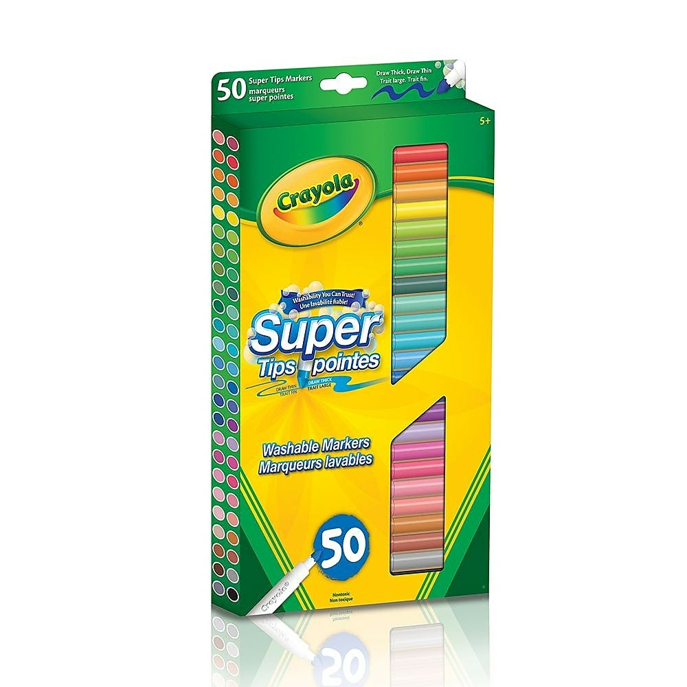 Crayola® – Marqueurs lavables Super pointes, paq./50