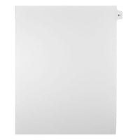 Mark Maker – Onglets séparateurs juridiques blancs, 1/15 onglets, format lettre, sans trous, numéro 61, 25/paquet-Onglets séparateurs blancs, 1/15 onglets