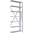 Metalware – Étagère enclenchable RK336, 7 tablettes, 36 x 24 x 88 (po), gris pâle-Système de tablettes ajustables offrant un espace de rangement solide, mais économique qui convient à vos besoins
