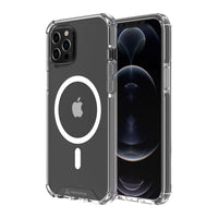 AXS - PROShield etui transparent compatible avec MagSafe teste contre les chutes pour Apple iPhone 12/12 Pro, Noir-Coin renforçis absorbent les chocs en creant un coussin d'air entre l'appareil et les surfaces