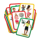 Ensemble de cartes d'exercice de motricité brute du corps occupé Roylco-Développez et pratiquez les mouvements de motricité globale avec des cartes d'exercice lumineuses