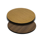 Flash Furniture – Dessus de table rond laminé et réversible de 24 po, naturel ou noix-Ensemble de 2 dessus de table de restaurant