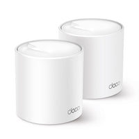 TP-Link - Deco X50 AX3000 Système Wi-Fi 6 maillé pour toute la maison - Blanc - Paquet de 2-Couvrez jusqu'à 4 500 pieds carrés (maisons de 3 à 4 chambres et plus) avec une connexion Wi-Fi transparente de nouvelle génération et faites des zones mortes et de la mise en mémoire tampon une chose du passé
