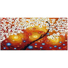 Designart – Imprimé sur toile, art floral abstrait orange et rouge, 4 panneaux (PT2006-32-16)-Impression