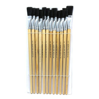 Charles Leonard Easle Brush Set avec long manche plat 1", paquet de 24-Donnez vie et enthousiasme à toutes vos œuvres d'art avec nos pinceaux