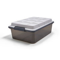 TRU RED – Bac de rangement étanche et résistant à la poussière, 36,8 l, avec couvercle verrouillable-Le bac de rangement à couvercle verrouillable résistant aux intempéries est idéal pour organiser la maison et le bureau