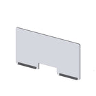 Avant de pare-haleine modulaire Mark Maker - Acrylique transparent 1/4" - panneau de 42" Lx23,5"H - 2 rails inférieurs de 12"-Fixez les côtés des panneaux modulaires pour étendre la longueur de votre diviseur à l'aide de charnières en plastique (charnières flexibles).