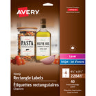 Avery - Étiquettes rectangulaires chanvre - 4-3/4po x 3-1/2po - 40 Étiquettes-Étiquettes chanvre