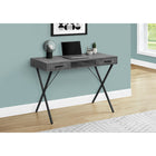 Monarch Specialties - 7795 Bureau 42 po - Fausse Pierre Grise/Metal Noir-Bureau de fabrication solide qui apporte une touche d'élégance à votre espace de travail à domicile de votre petite maison, appartement ou condo