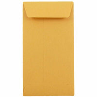JAM Paper #7 Enveloppes recyclées Coin Commerciales - 3 1/2" x 6 1/2" - Kraft brun - Paquet de 100-Couleur : Enveloppe pour pièces de monnaie de Manille Kraft marron
