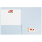 JAM PaperMD – Chemise de présentation à deux pochettes, 9 x 12 po, bleu pastel 100/paq.-2 pochettes