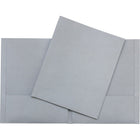 Merangue - Porte-document à deux pochettes Hilroy, format lettre, gris-Couverture en papier similicuir gris. Couleur solide à l'extérieur et à l'intérieur.