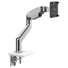 Bras de moniteur Humanscale M8.1-La fonction d'arrêt intelligent du M8.1 permet à l'utilisateur d'arrêter chaque articulation n'importe où le long de sa rotation pour éviter que le moniteur ou le bras ne se trouve sur les bords du bureau. De plus, un indicateur de contrepoids intégré permet à l'installateur de contrebalancer le poids du moniteur sans moniteur.