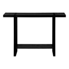 Monarch Specialties - 2861 Table D'Appoint - 48 po L/Faux Bois Noir/Metal Noir-Dimensions du produit: 47,25 pouces L x 12 pouces L x 32 pouces H