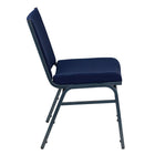 Flash Furniture – Chaise empilable robuste bleu marine à motifs à revêtement Hercules rembourrée de 3 po-Capacité de poids de 550 lb