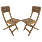 Cathay Importers - Chaises pliables, bois d'acacia, ton naturel, ens./2 (EC-20-0087)-Chaise d'appoint