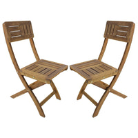 Cathay Importers - Chaises pliables, bois d'acacia, ton naturel, ens./2 (EC-20-0087)-Chaise d'appoint