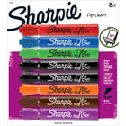 Sharpie - Marqueurs à base d'eau pour tableau à feuilles, pointe pastille, couleurs variées, paquet de 8-Pointe pastille qui crée des marques claires et précises sans faire de bruit