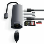 Satechi Adaptateur USB-C Ethernet Mince Multiport - Gris sidéral-Multiport USB-C Slim avec adaptateur Ethernet