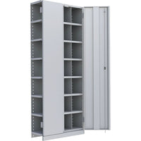 Metalware – Étagère enclenchable RK925, 8 tablettes, 36 x 18 x 88 (po), gris pâle-Système de tablettes ajustables offrant un espace de rangement solide, mais économique qui convient à vos besoins
