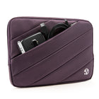 12 po Housse de Protection Ordinateur Portable, Laptop Sleeve Case PC Netbook Ultrabook Sacoche Compatible 15-15,6 po, Violette-Poche extérieure arrière parfaite pour ranger les accessoires