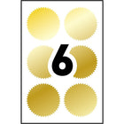Avery Sceaux juridiques permanents, 1 15/16 po, or, paq./60 (2353)-Idéal pour récompenses et certificats