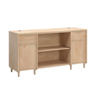 Sauder - Clifford Place Crédence de rangement de bureau - Natural Maple-Peut accueillir un téléviseur jusqu'à 65 po pesant 70 lb ou moins