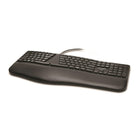 Clavier filaire ergonomique Pro Fit Kensington, noir-Le repose-poignet rembourré intégré soutient et supporte les poignets.