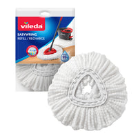 Vileda Recharge de vadrouille EasyWring-Recharge en microfibre conçue pour le nettoyage en profondeur éliminant des bactéries avec de l'eau seulement