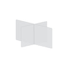 Diviseur de table à 4 voies Mark Maker - 42" L x 30" L x 23,5" H - Acrylique transparent 1/4" - Pas de traversées-Distanciation sociale jusqu'à 4 personnes