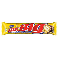 Cadbury – Barre de chocolat Mr. Big originale, 60 g-Lait au chocolat, gaufrette à la vanille, arachides, caramel, croustilles de riz