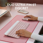 Logitech - MK470 Ensemble clavier et souris sans fil ultra-fin - Rose-En raison des améliorations constantes apportées au produit, le couvercle de la batterie de l'élégant clavier que vous recevez peut être brillant ou mat