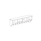 Prepacâ – Étagère à crochets pour vestibule, 60 x 11 1/2 po, noir-Nombre de compartiments : 4