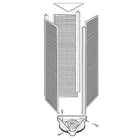 Azar Displays – Présentoir de sol à panneaux perforés sur 3 côtés, 60 x 16 po, jaune (700450-YEL)-Idéal pour présenter les produits à vos clients de façon accessible