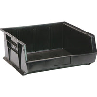 Quantum Storage Systems - Contenant Recyclé Écologique, 8-1/4po La, 7po H X 14-3/4po P, Noir, paquet de 4-Capacité 60 lb