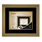 St. James - Cadre pour prix et certificat Florentin pour document de format lettre ( 8,5 x 11 po) - passe-partout double: noir à l’extérieur - ton or à l’intérieur-2