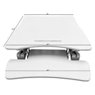 Posidesk – Bureau debout de direction, moyen POSI203SWH avec support clavier élargi 29 po, blanc, avec support pour portatif-Support clavier : 28 po x 7,5 po