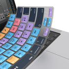 JCPal VerSkin Avid Pro Tools Raccourcis Protecteur de Clavier pour MacBook Pro 14"/16" (2021/2023) et MacBook Air 13"/15" (2022/2023/2024)-Fabriqué à partir d'un matériau en silicone noir semi-transparent