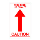 SPC - Étiquette This Side Up (avec/flèche) - 3po x5po - Rouge/Blanc - 500/rouleau-Impression rouge sur blanc
