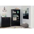South Shore – Petite armoire de rangement à 2 portes, collection Vito, noir (10329)-Accessoires non compris