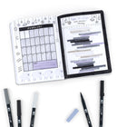 Tombow - Stylos à double pointe, couleurs échelle de gris, paq./10-La pointe ogive crée des traits uniformes