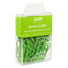 JAM Paper – Trombones standard de couleur, petit, vert lime, 100/paquet (21830624)-Vert lime
