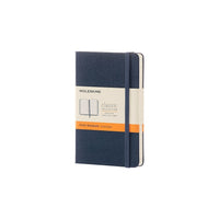 Moleskine – Carnet Classic à couverture rigide, ligné, avec poche, bleu saphir, 3,5 po x 5,5 po-192 pages, papier de couleur ivoire, 3,5 po x 5,5 (po)