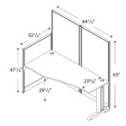 Bush Business Furniture – Poste de travail Office in an Hour, 65 larg. x 33 prof., avec rangement, cerisier (WC36492-03STGK)-Transforme un espace ouvert en un environnement de travail efficace
