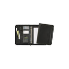 Hilroy – Reliure à anneaux pour gestionnaire, noir-Pochette de classement extensible, deux pochettes à documents, boucle à stylo, fentes à cartes de crédit et fenêtre d’identification