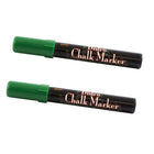 JAM Paper Marqueurs de craie effaçables à pointe large, Vert, 2 / paquet (526480GRa)-Couleur :  Vert