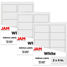 JAM Paper Étiquettes postales, 4 x 2 po, blanc, 360 par paquet-Taille : 4 x 2 po